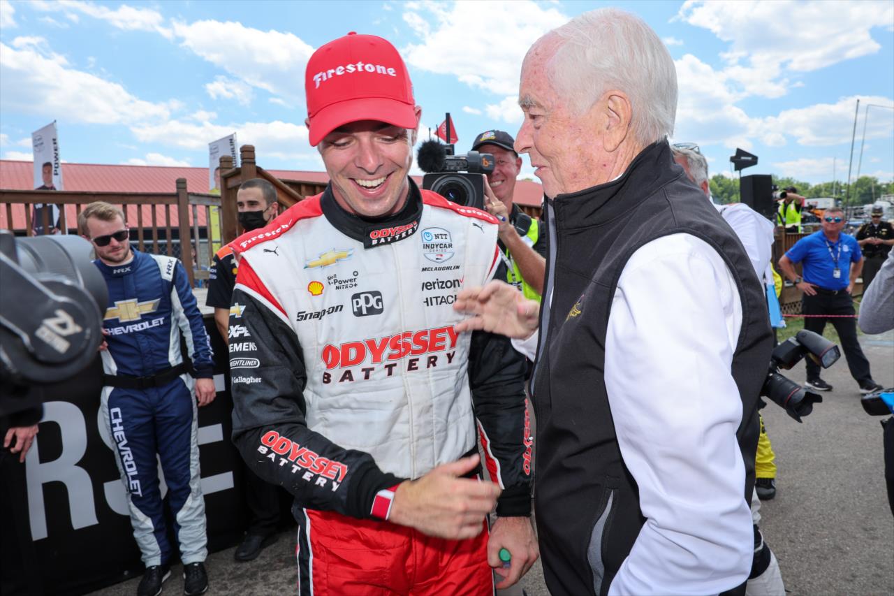 Scott McLaughlin and Roger Penske - Honda Indy 200 at Mid-Ohio - By: Chris Owens -- Photo by: Chris Owens